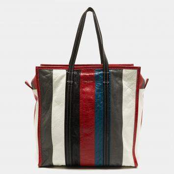 Pre Owned Balenciaga Multicolor Leather Medium Bazar Bag