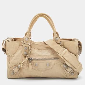 Pre Owned Balenciaga Praline Leather SGH Part Time Tote