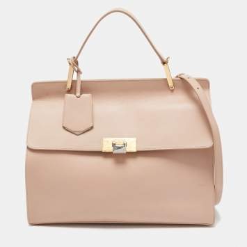 Pre Owned Balenciaga Pink Leather Le Dix Cartable Top Handle Bag