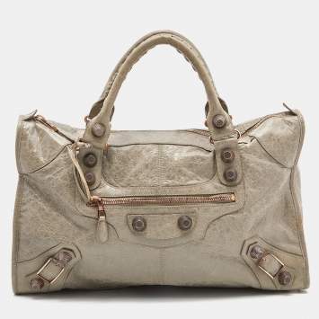 Pre Owned Balenciaga Papyrus Leather GRGH Work Tote