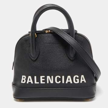 Pre Owned Balenciaga Black Leather XXS Ville Satchel