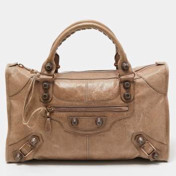 Pre Owned Balenciaga Beige Leather RGGH Work Tote