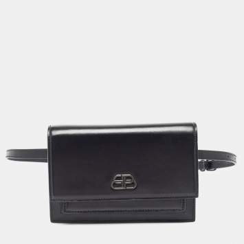 Pre Owned Balenciaga Black Leather XS Sharp Belt Bag