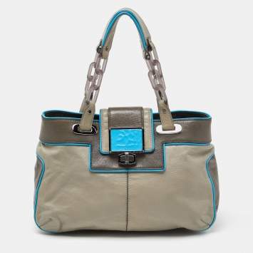 Pre Owned Balenciaga Tri Color Cherche Chain Shoulder Bag