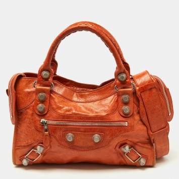 Pre Owned Balenciaga Automne Leather GSH City Tote