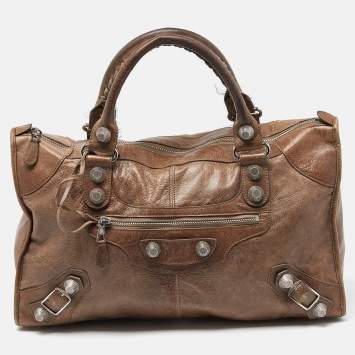 Pre Owned Balenciaga Noix Leather GSH Work Tote