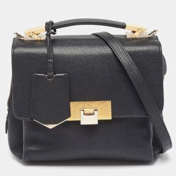 Pre Owned Balenciaga Black Leather Le Dix Cartable Top Handle Bag