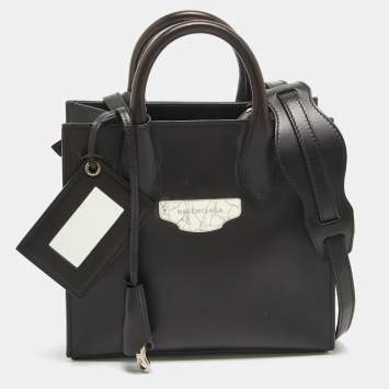 Pre Owned Balenciaga Black Leather Mini All Afternoon Tote