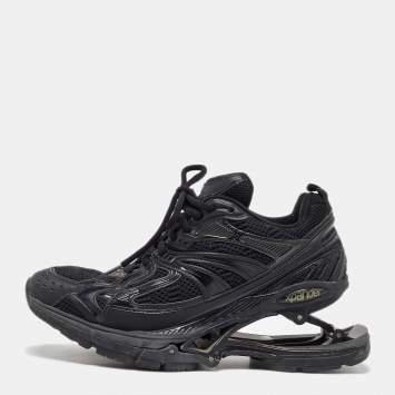 Pre Owned Balenciaga Black Mesh and Faux Leather Xpander Sneakers Size 37