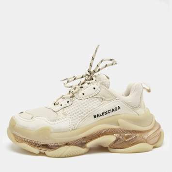 Balenciaga Multicolor Mesh And Leather Triple S Low Top Balenciaga Multicolor Mesh And Leather Triple S Low Top