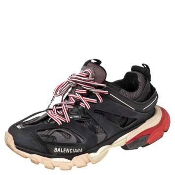 Pre Owned Balenciaga Multicolor Leather and Mesh Track Sneakers Size 39