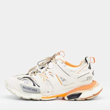 Pre Owned Balenciaga Multicolor Leather And Mesh Tess S Gomma Track Sneakers Size 41