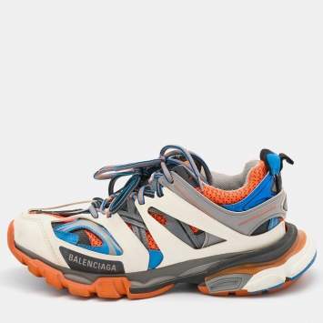 Pre Owned Balenciaga Multicolor Mesh and Leather Track Low Top Sneakers Size 39