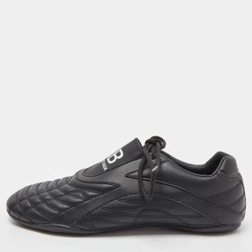 Pre Owned Balenciaga Black Quilted Leather Zen Low Top Sneakers Size 37