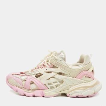 Pre Owned Balenciaga Multicolor Leather and Mesh Track Sneakers Size 40