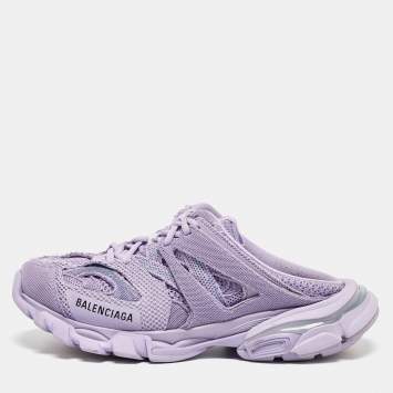 Pre Owned Balenciaga Lilac Mesh Track Mule Sneakers Size 39