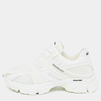 Pre Owned Balenciaga White Mesh Phantom Low Top Sneakers Size 39