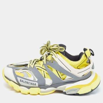 Pre Owned Balenciaga Multicolor Mesh and Faux Leather Track Sneakers Size 38