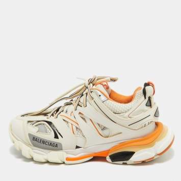 مملوكة مسبقًا Balenciaga Multicolor Faux Leather and Mesh Track Sneakers Size 40