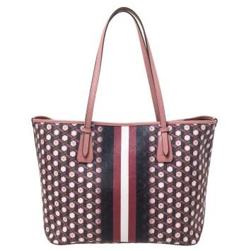 Pre Owned Bally Multicolor Printed Coated Canvas Bernina Tote