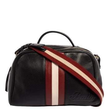 Pre Owned Bally Black Leather Tulie Top Handle Bag