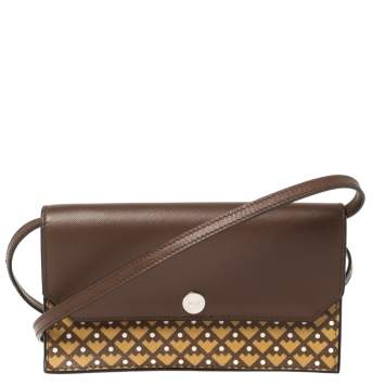 Pre Owned Bally Tri Color Coated Canvas Stafford Crossbody Bag