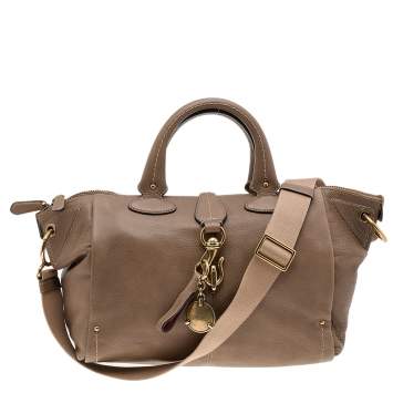 Pre Owned Bally Beige Leather Zip Satchel