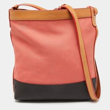 Pre Owned Bally Multicolor Canvas And Leather Shoulder Bag
