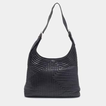 Pre Owned Bally Black Quilted Leather Shoulder Bag