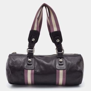 Pre Owned Bally Brown Leather Tulla Boston Bag