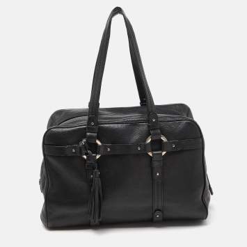 Pre Owned Bally Black Leather Charlyna Shoulder Bag