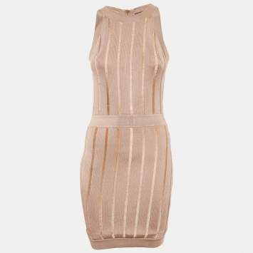 オールインワン・サロペット Balmain Chain Strap Mini Dress Jacquard halterneck dress with Balmain ribbon motif - Women