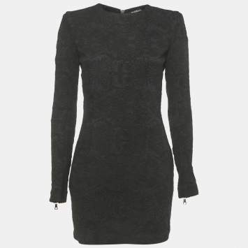 ワンピース BALMAIN BLACK WOOL MINI DRESS Virgin wool minidress in black - Balmain | Mytheresa