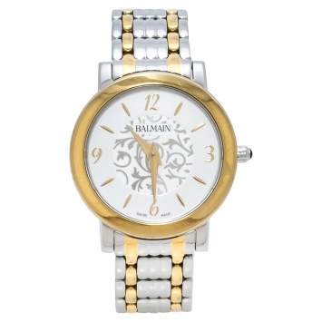 Pre Owned Balmain Silver Two-Tone Stainless Steel Elegance Chic Mini B1692.39.14 Women's Wristwatch 29 mm