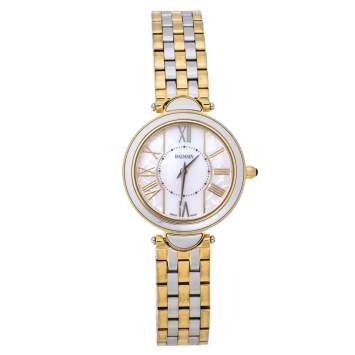 Pre Owned Balmain MOP Two-Tone Stainless Steel Haute Elegance 8072 Women's Wristwatch 27 mm