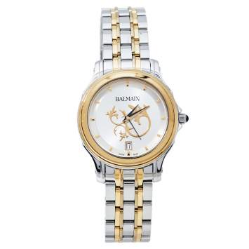 Pre Owned Balmain Silver Two-Tone Stainless Steel B1852.39.16 Women's Wristwatch 34 mm