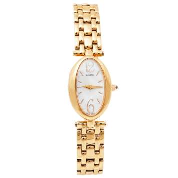 Pre Owned Balmain Mother Of Pearl Rose Gold Tone Stainless Steel B3259.3384 Women's Wristwatch 19 mm