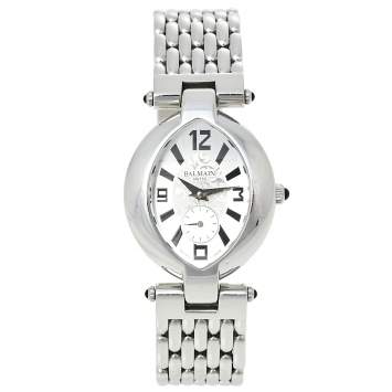 Pre Owned Balmain Silver Stainless Steel Excessive 3731 Women's Wristwatch 28 mm