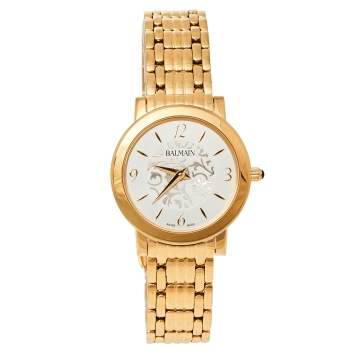 Pre Owned Balmain Silver Gold Tone Stainless Steel Elegance Chic 1690 Women's Wristwatch 29 mm