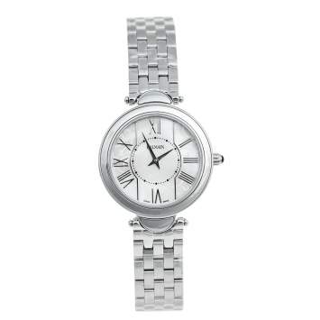 Pre Owned Balmain White Mother of Pearl Stainless Steel Haute Elegance B8071.33.83 Women's Wristwatch 27 mm