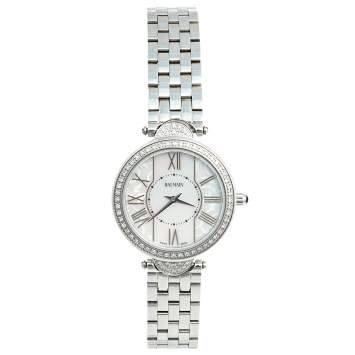 Pre Owned Balmain Mother of Pearl Stainless Steel Haute Elegance 8075 Women's Wristwatch 27 mm