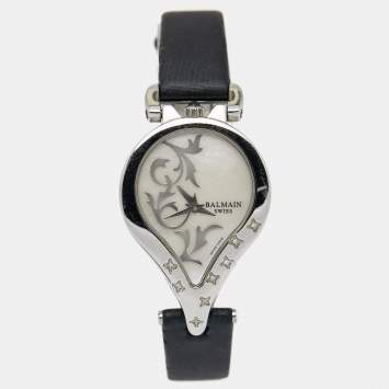 Pre Owned Balmain Mother of Pearl Stainless Steel Satin 3431 Women's Wristwatch 31 mm