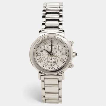 Pre Owned Balmain Silver Stainless Steel Madrigal B5891.33.12 Women's Wristwatch 35 mm