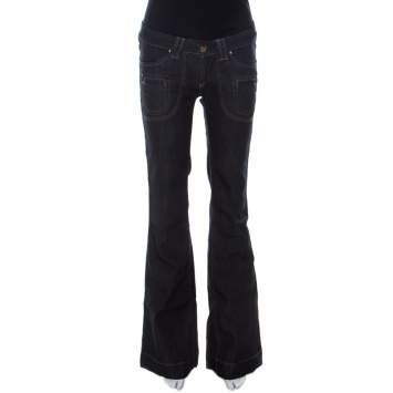 Pre Owned Barbara Bui Indigo Denim Low Rise Flared Jeans S 