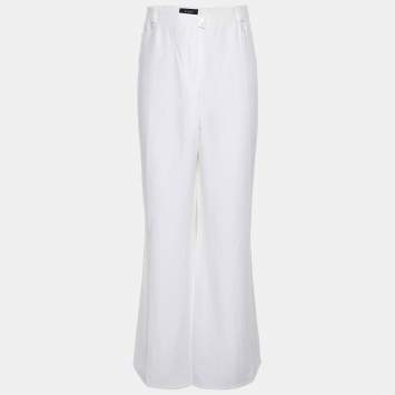 Pre Owned Basler White Linen Trousers XXXL