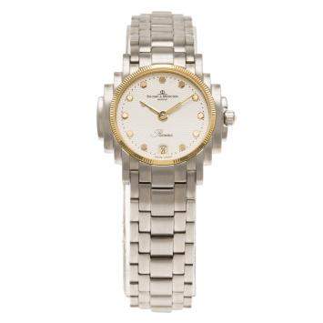 Pre Owned Baume & Mercier White Stainless Steel Riviera Women's Wristwatch 26MM