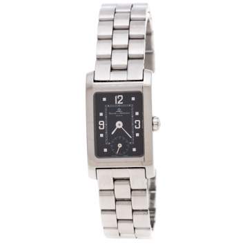 Pre Owned Baume & Mercier Black Stainless Steel Hampton MV045139 Women's Wristwatch 20 MM