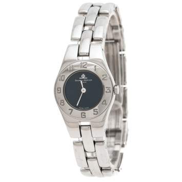 Pre Owned Baume & Mercier Navy Stainless Steel Linea MV045162 Women's Wristwatch 22MM