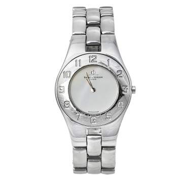 Pre Owned Baume & Mercier White Stainless Steel 5161 Linea Quartz Women's Wristwatch 30 MM