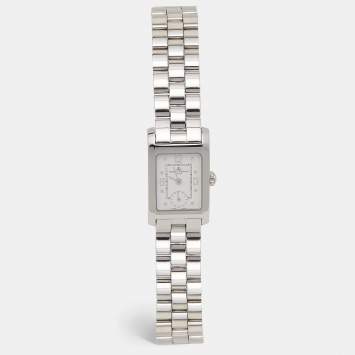 Pre Owned  Baume & Mercier White Stainless Steel Hampton MV045139 Women's Wristwatch 20 mm 